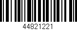 Código de barras (EAN, GTIN, SKU, ISBN): '44821221'