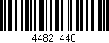 Código de barras (EAN, GTIN, SKU, ISBN): '44821440'