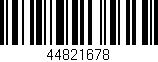 Código de barras (EAN, GTIN, SKU, ISBN): '44821678'