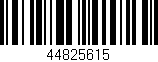 Código de barras (EAN, GTIN, SKU, ISBN): '44825615'