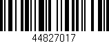Código de barras (EAN, GTIN, SKU, ISBN): '44827017'