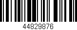 Código de barras (EAN, GTIN, SKU, ISBN): '44829876'