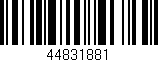 Código de barras (EAN, GTIN, SKU, ISBN): '44831881'