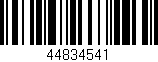 Código de barras (EAN, GTIN, SKU, ISBN): '44834541'