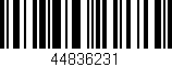 Código de barras (EAN, GTIN, SKU, ISBN): '44836231'