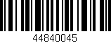 Código de barras (EAN, GTIN, SKU, ISBN): '44840045'