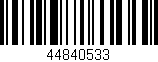 Código de barras (EAN, GTIN, SKU, ISBN): '44840533'
