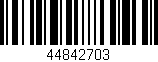 Código de barras (EAN, GTIN, SKU, ISBN): '44842703'