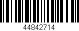 Código de barras (EAN, GTIN, SKU, ISBN): '44842714'