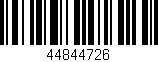 Código de barras (EAN, GTIN, SKU, ISBN): '44844726'