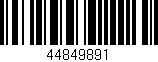 Código de barras (EAN, GTIN, SKU, ISBN): '44849891'