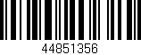 Código de barras (EAN, GTIN, SKU, ISBN): '44851356'