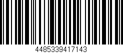 Código de barras (EAN, GTIN, SKU, ISBN): '4485339417143'