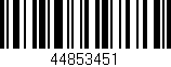Código de barras (EAN, GTIN, SKU, ISBN): '44853451'