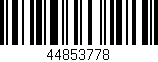 Código de barras (EAN, GTIN, SKU, ISBN): '44853778'