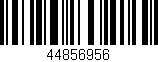 Código de barras (EAN, GTIN, SKU, ISBN): '44856956'