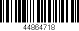 Código de barras (EAN, GTIN, SKU, ISBN): '44864718'