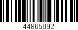 Código de barras (EAN, GTIN, SKU, ISBN): '44865092'