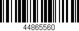 Código de barras (EAN, GTIN, SKU, ISBN): '44865560'