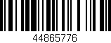 Código de barras (EAN, GTIN, SKU, ISBN): '44865776'