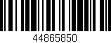 Código de barras (EAN, GTIN, SKU, ISBN): '44865850'