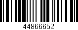 Código de barras (EAN, GTIN, SKU, ISBN): '44866652'
