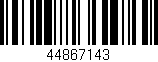 Código de barras (EAN, GTIN, SKU, ISBN): '44867143'