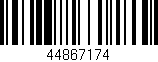 Código de barras (EAN, GTIN, SKU, ISBN): '44867174'