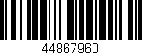 Código de barras (EAN, GTIN, SKU, ISBN): '44867960'