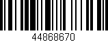 Código de barras (EAN, GTIN, SKU, ISBN): '44868670'
