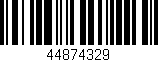 Código de barras (EAN, GTIN, SKU, ISBN): '44874329'