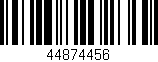 Código de barras (EAN, GTIN, SKU, ISBN): '44874456'