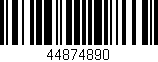 Código de barras (EAN, GTIN, SKU, ISBN): '44874890'