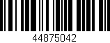Código de barras (EAN, GTIN, SKU, ISBN): '44875042'