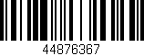 Código de barras (EAN, GTIN, SKU, ISBN): '44876367'