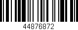 Código de barras (EAN, GTIN, SKU, ISBN): '44876872'
