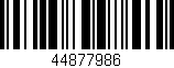Código de barras (EAN, GTIN, SKU, ISBN): '44877986'