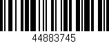 Código de barras (EAN, GTIN, SKU, ISBN): '44883745'