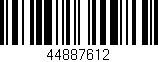 Código de barras (EAN, GTIN, SKU, ISBN): '44887612'