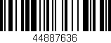 Código de barras (EAN, GTIN, SKU, ISBN): '44887636'