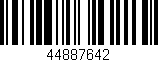 Código de barras (EAN, GTIN, SKU, ISBN): '44887642'
