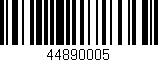 Código de barras (EAN, GTIN, SKU, ISBN): '44890005'