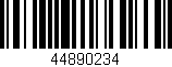 Código de barras (EAN, GTIN, SKU, ISBN): '44890234'