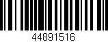 Código de barras (EAN, GTIN, SKU, ISBN): '44891516'