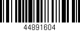 Código de barras (EAN, GTIN, SKU, ISBN): '44891604'