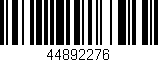 Código de barras (EAN, GTIN, SKU, ISBN): '44892276'
