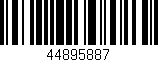 Código de barras (EAN, GTIN, SKU, ISBN): '44895887'