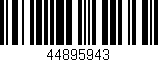 Código de barras (EAN, GTIN, SKU, ISBN): '44895943'