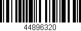 Código de barras (EAN, GTIN, SKU, ISBN): '44896320'