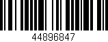 Código de barras (EAN, GTIN, SKU, ISBN): '44896847'